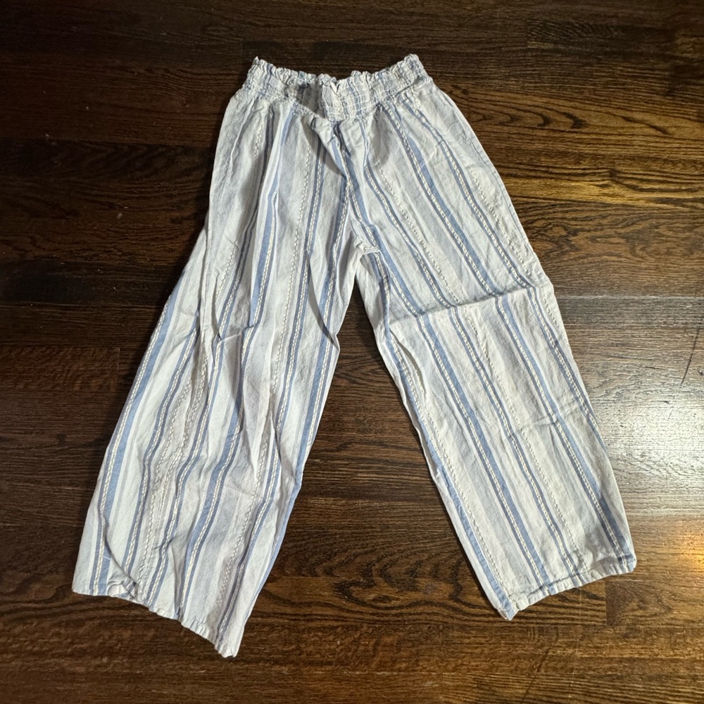 Striped Wide-Leg Pants